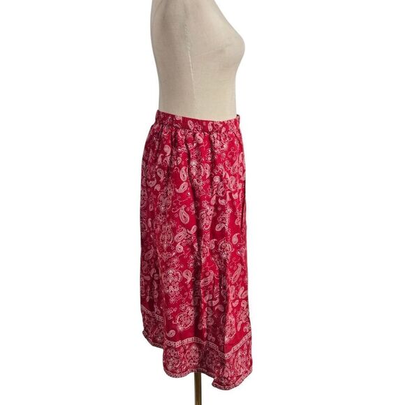 BFA Classics Vintage Red Bandana Print Skirt - Picture 3 of 7